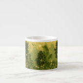 「サマーローン」ウール絵画のランドスケープ緑の色合い エスプレッソカップ (正面)