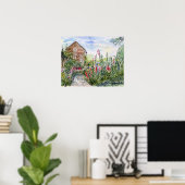 サマーワイルドフラワーイングリッシュガーデンinヨーク ポスター (ホームオフィス)