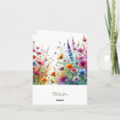 サマーワイルドフラワーイン開花春花 カード (裏面)