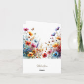 サマーワイルドフラワーイン開花春花 カード (裏面)