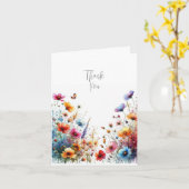 サマーワイルドフラワーイン開花春花 カード (黄色い花)