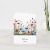 サマーワイルドフラワーイン開花春花 カード (裏面)