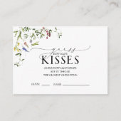 サマーワイルドフラワーウォーターブライダルシャワーゲーム エンクロージャーカード (正面)