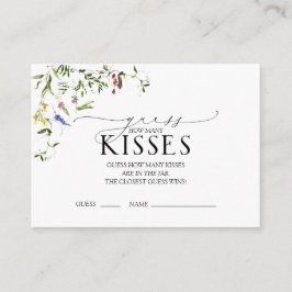 サマーワイルドフラワーウォーターブライダルシャワーゲーム エンクロージャーカード