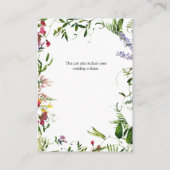 サマーワイルドフラワーウォーター結婚カラーの詳細 エンクロージャーカード (裏面)