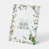 サマーワイルドフラワーウォーター色フローラ日付アイディア 台座サイン (正面)