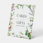 サマーワイルドフラワーウォーター色ブライダルシャワーギフト 台座サイン (正面)