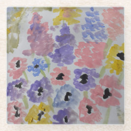 サマーワイルドフラワーガラスコースター ガラスコースター