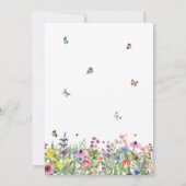 サマーワイルドフラワーガーデンブライダルシャワー 招待状 (裏面)