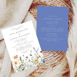 サマーワイルドフラワーガーデン結婚オールインワン 招待状