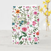 サマーワイルドフラワーガーデン誕生日 カード (黄色い花)