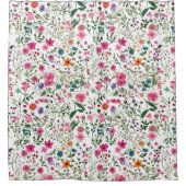 サマーワイルドフラワーガーデン シャワーカーテン (正面)