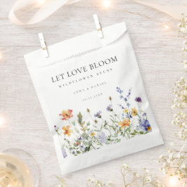 サマーワイルドフラワーシード結婚式の引き出物バッグ フェイバーバッグ