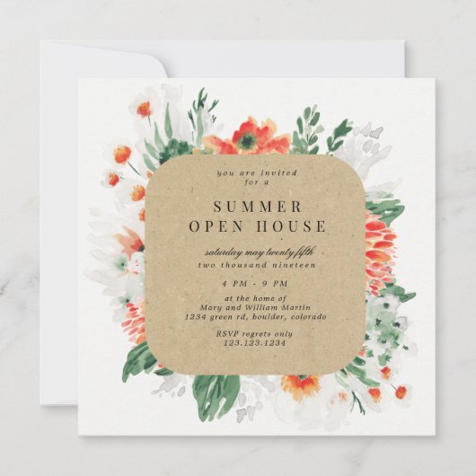 サマーワイルドフラワーズスクエアオープンハウス 招待状 (正面)
