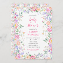 サマーワイルドフラワーズフローラベビーシャワー