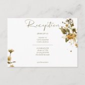 サマーワイルドフラワーズ&デイジー披露宴結婚ズ エンクロージャーカード (正面)