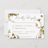 サマーワイルドフラワーズ&デイジー結婚ズスリーディナー 出欠カード (正面)