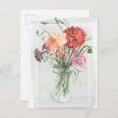 サマーワイルドフラワーズ – ピンクス&レッズ ポストカード (正面/裏面)