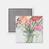 サマーワイルドフラワーズ – ピンクス&レッズ マグネット (正面/裏面)