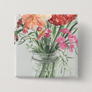 サマーワイルドフラワーズ – ピンクス&レッズ 缶バッジ