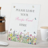 サマーワイルドフラワーズ&蝶レシピカード 台座サイン (インサイチュ)