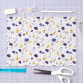 サマーワイルドフラワーパターン 薄葉紙 (クラフト)