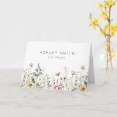 サマーワイルドフラワーフィールドクライアントありがとうございました カード (黄色い花)