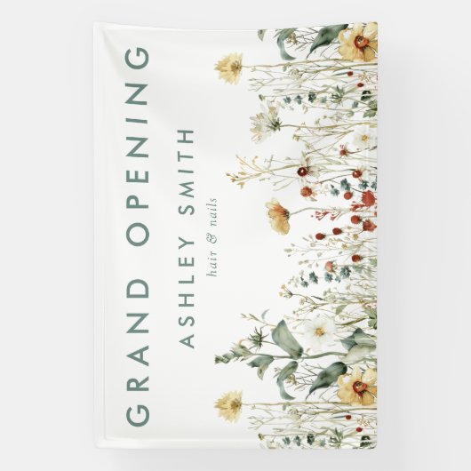 サマーワイルドフラワーフィールドグランドオープン 横断幕 (縦)