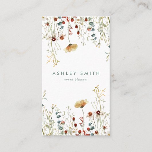 サマーワイルドフラワーフィールドソーシャルメディア 名刺 (正面)