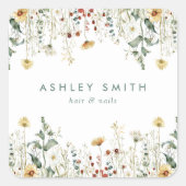 サマーワイルドフラワーフィールドビジネス スクエアシール (正面)