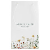 サマーワイルドフラワーフィールドビジネス スモールペーパーバッグ (裏面)