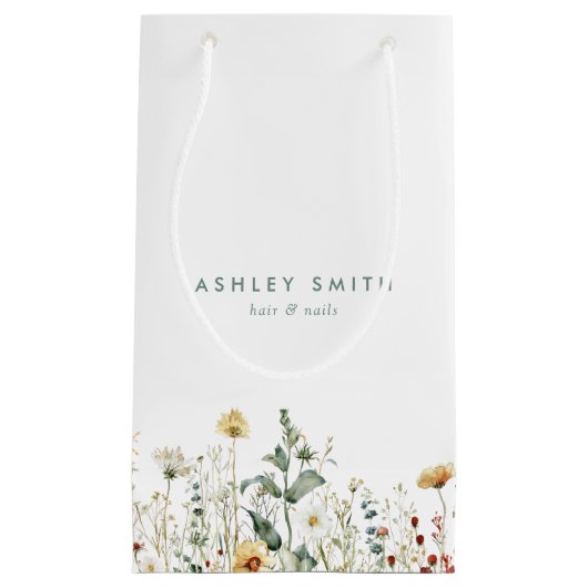 サマーワイルドフラワーフィールドビジネス スモールペーパーバッグ (正面)
