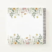 サマーワイルドフラワーフィールドブライダルシャワーゲストハウス ノートブック (裏面)