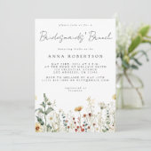 サマーワイルドフラワーフィールドブリデスメイドブランチ 招待状 (スタンド正面)
