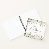 サマーワイルドフラワーフィールドベビーシャワーゲストブック ノートブック (内部)