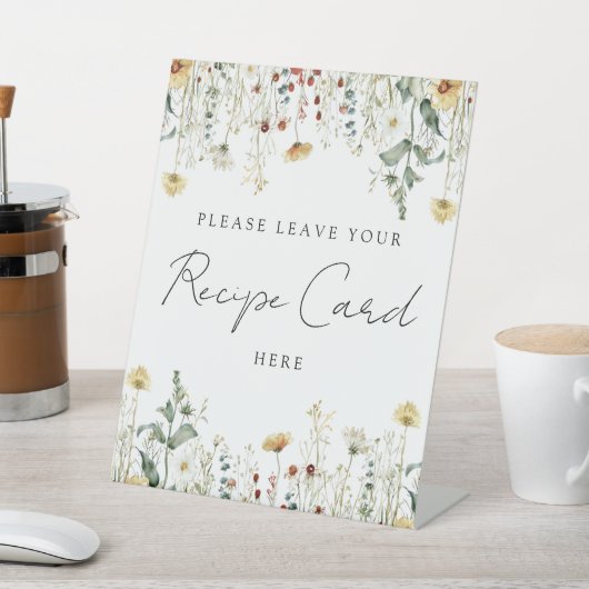 サマーワイルドフラワーフィールドレシピカード 台座サイン (インサイチュ)