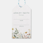 サマーワイルドフラワーフィールド価格ラベル ギフトタグ (正面)