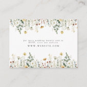 サマーワイルドフラワーフィールド結婚のウェブサイト エンクロージャーカード (正面)