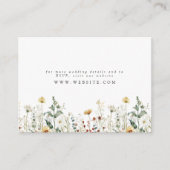 サマーワイルドフラワーフィールド結婚のウェブサイト エンクロージャーカード (正面)