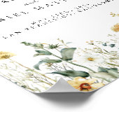 サマーワイルドフラワーフィールド結婚の歓迎 ポスター (角)