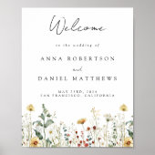 サマーワイルドフラワーフィールド結婚の歓迎 ポスター (正面)