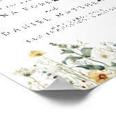 サマーワイルドフラワーフィールド結婚の歓迎 ポスター (角)