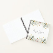 サマーワイルドフラワーフィールド結婚ズゲストブック ノートブック (内部)