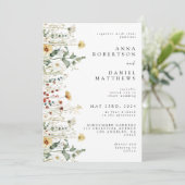 サマーワイルドフラワーフィールド結婚式招待状 招待状 (スタンド正面)