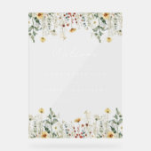 サマーワイルドフラワーフィー結婚ルド アクリルサイン (正面)