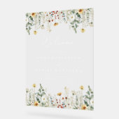 サマーワイルドフラワーフィー結婚ルド アクリルサイン (傾斜)