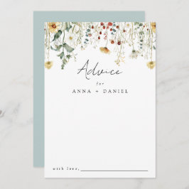 サマーワイルドフラワーフィー結婚ルド アドバイスカード