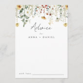 サマーワイルドフラワーフィー結婚ルド アドバイスカード (正面)