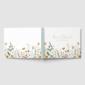 サマーワイルドフラワーフィー結婚ルド ゲストブック (全面)