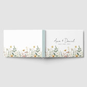 サマーワイルドフラワーフィー結婚ルド ゲストブック (全面)